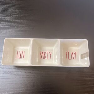 Rae Dunn Three Compartment Dip/Condiment Tray